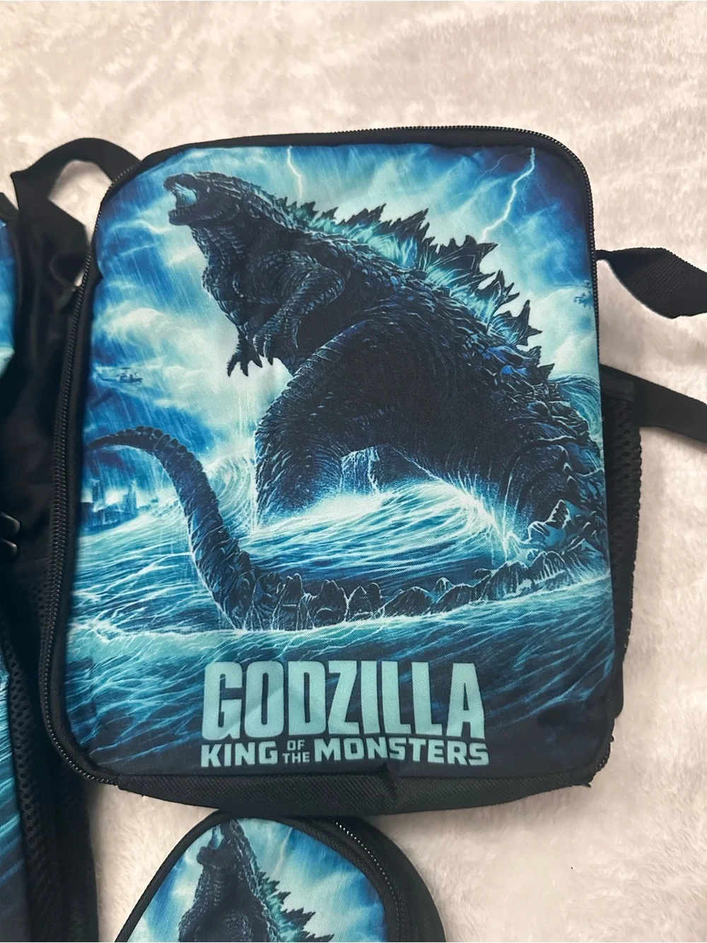 King of the Monsters Kids Blue Backpack Set